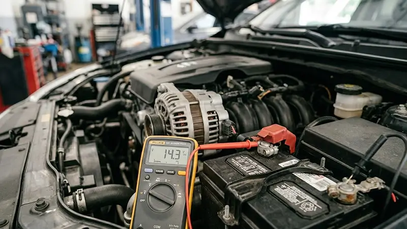 Multimetre ile alternatör testi: araç çalışırken voltaj ölçümü