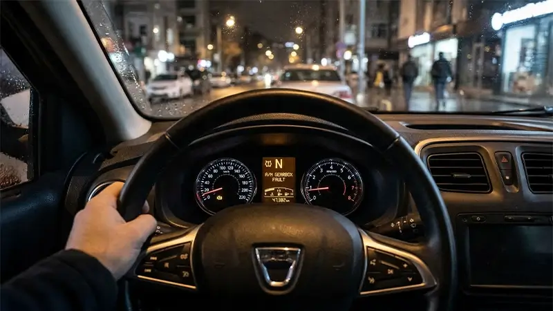 Gösterge panelinde AMT debriyaj ısınma ve şanzıman uyarısı