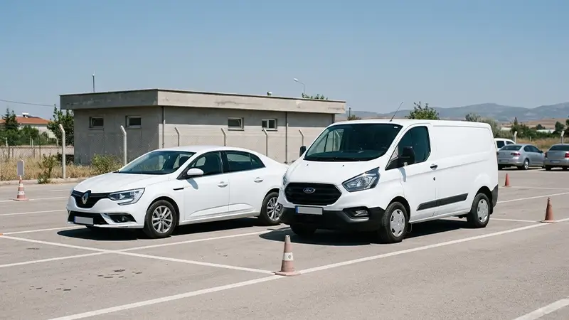 B sınıfı ehliyetle kullanılan otomobil ve kamyonet araç grubu
