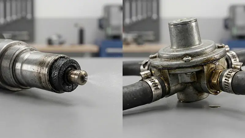 Dizel araçlarda yakıtı artıran kirli enjektör ve LPG araçlarda regülatör arızası detayı