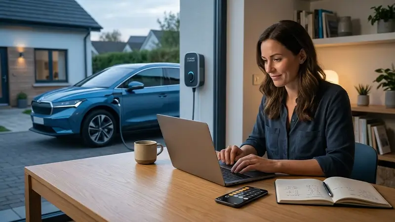 Elektrikli araç aylık şarj gideri hesaplama ekranı