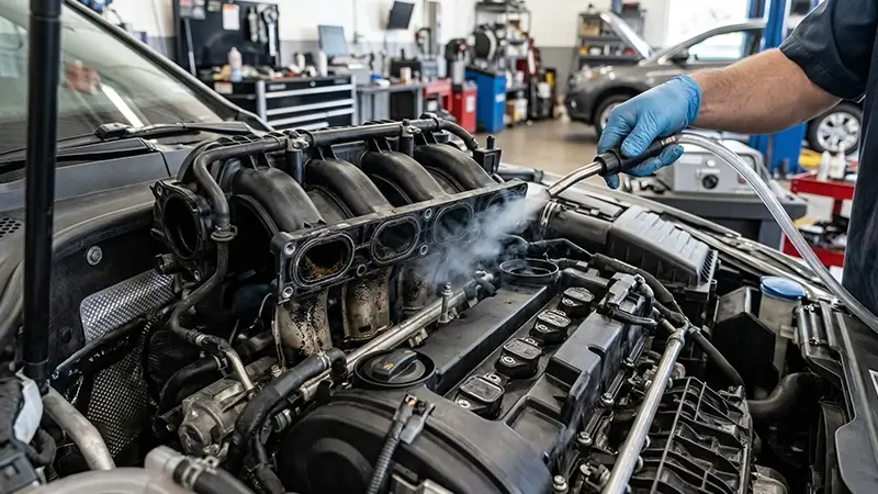 Emme manifoldunda kurum birikimi ve hava kaçağı kontrolü