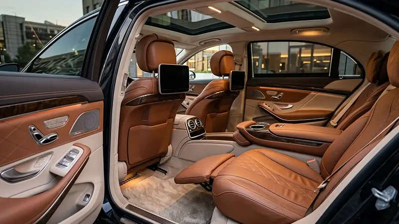 F segmenti sedanlarda arka koltuk odaklı lüks kabin yapısı