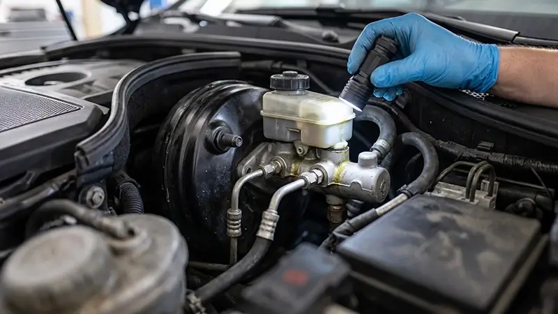 Fren ana merkezi, hortumlar ve bağlantı noktalarında sızıntı kontrolü