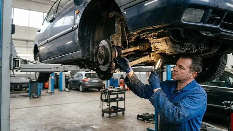 Geri vitese geçip gitmeyen araçta tork aktarımı ve aks kontrolü