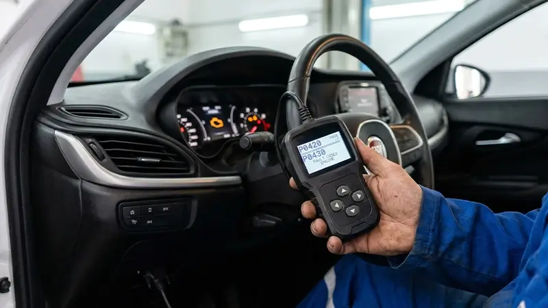 OBD cihazında P0420 ve P0430 katalizör verimlilik kodlarının okunması