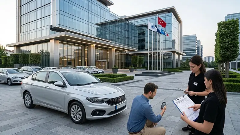 Kiralık aracı teslim alırken hasar ve yakıt kontrolü