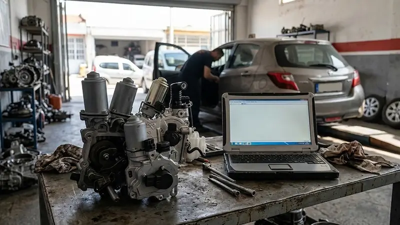 Serviste MMT şanzıman robotu ve kalibrasyonu