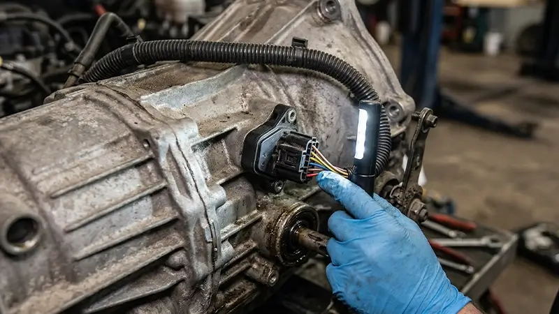 Otomatik araçta geri vites geçmeme için range sensörü ve ATF kontrolü