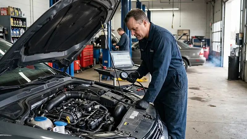 Yağ yakma ve kompresyon kaybı yaşayan motorda segman arızası kontrolü