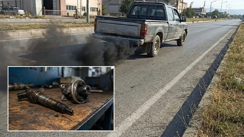 Dizel araçlarda siyah dumanın nedeni olan kirli enjektör ve tıkalı EGR valfi