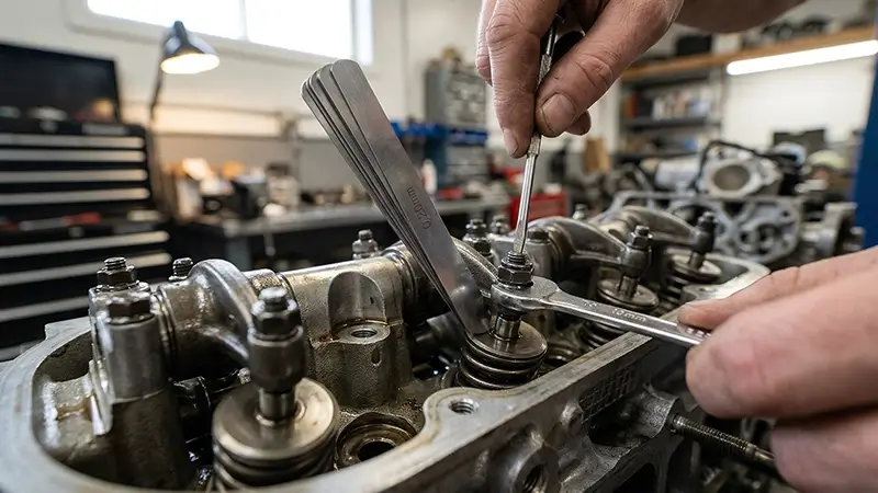 Sentil ile subap boşluğu ölçümü ve ayar vidası kontrolü