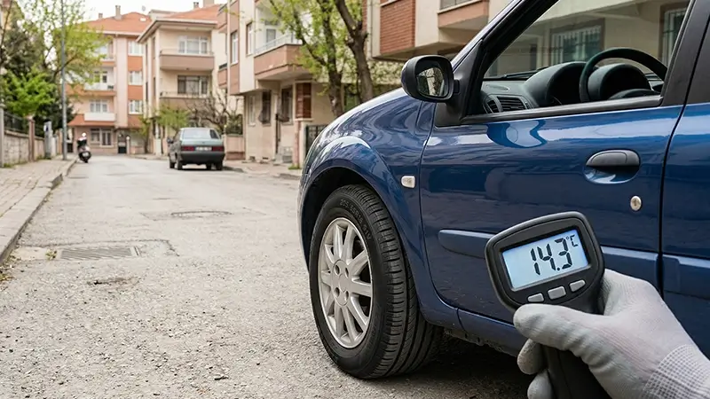 7 derece üstünde yazlık lastiğe geçiş için sıcaklık kontrolü